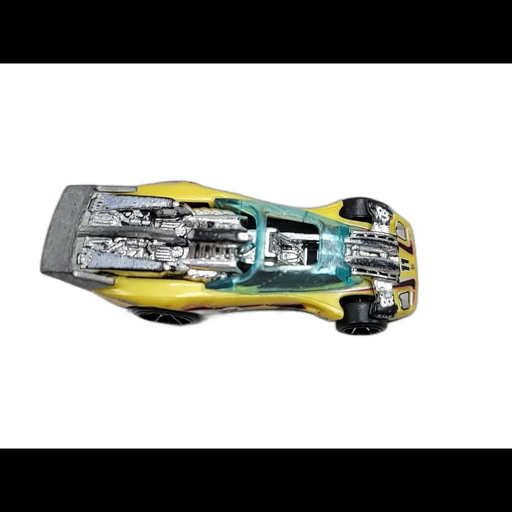 2009 Hot Wheels Yellow Flathead Fury HW Connect Cars Die-Cast Loose Mattel 1:64